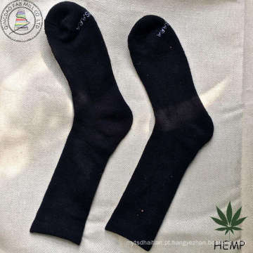 Hemp alta ou longa homens cáñamo Terry pano meias para venda por atacado da China (HSTL-1602)